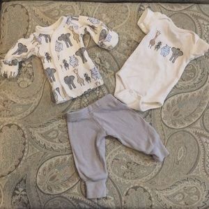 HB Preemie Three piece outfit 100% cotton